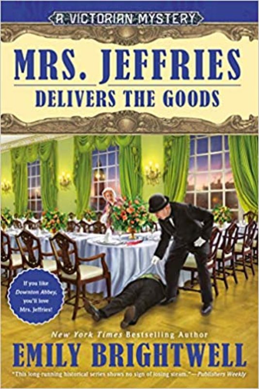 Book cover for "Mrs. Jeffries Delivers the Goods" by Emily Brightwell