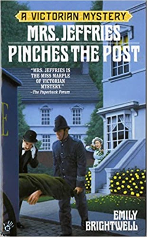 Book cover for "Mrs. Jeffries Pinches the Post" by Emily Brightwell