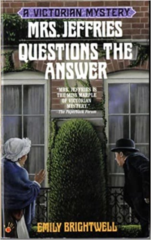 Book cover for "Mrs. Jeffries Questions the Answer" by Emily Brightwell