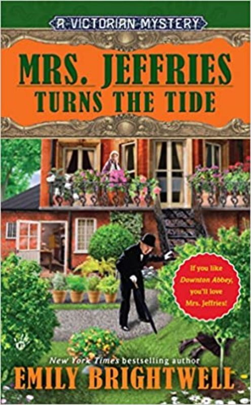 Book cover for "Mrs. Jeffries Turns the Tide" by Emily Brightwell