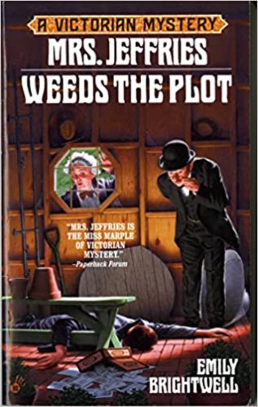 Book cover for "Mrs. Jeffries Weeds the Plot" by Emily Brightwell