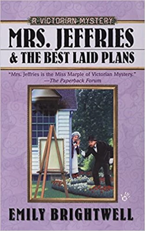 Book cover for "Mrs. Jeffries and the Best Laid Plans" by Emily Brightwell