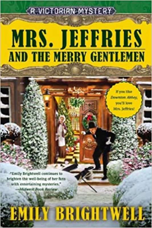 Book cover for "Mrs. Jeffries and the Merry Gentlemen" by Emily Brightwell