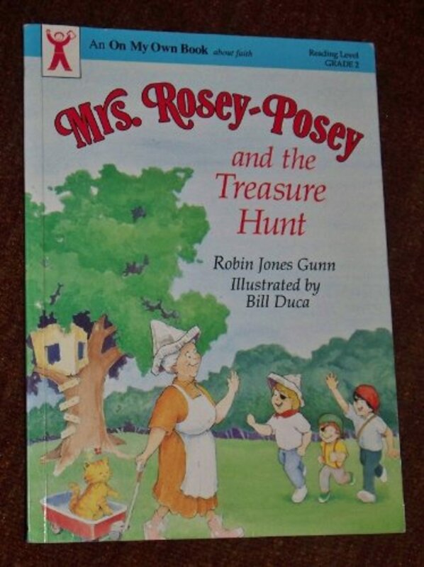 Book cover for "Mrs. Rosey-Posey and the Treasure Hunt" by Robin Jones Gunn
