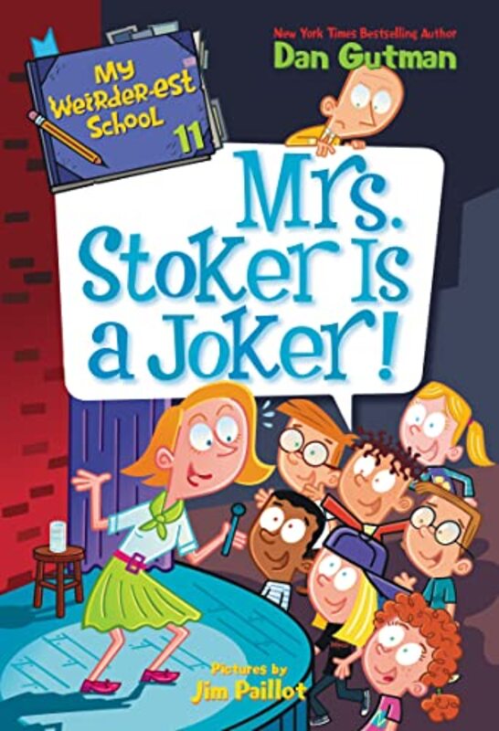 Book cover for "Mrs. Stoker Is a Joker!" by Dan Gutman