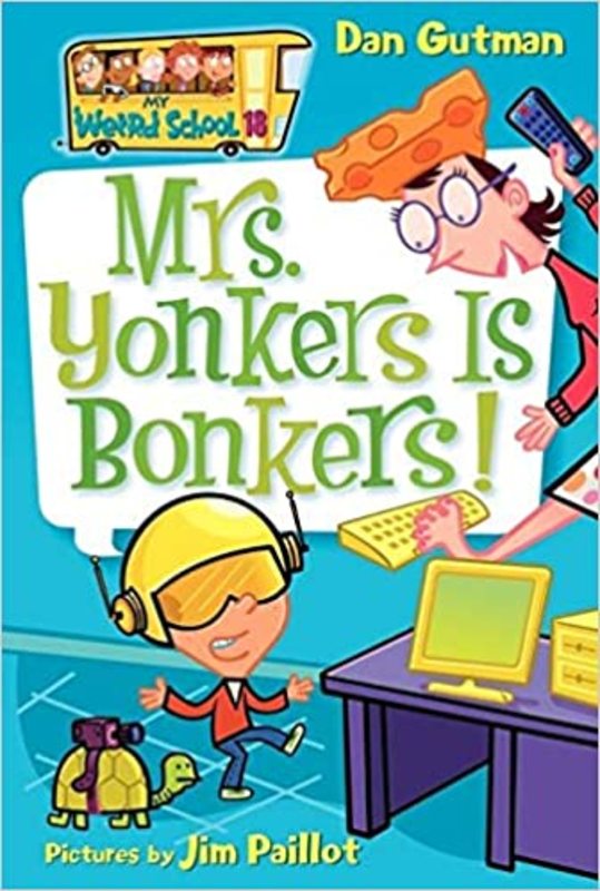 Book cover for "Mrs. Yonkers Is Bonkers!" by Dan Gutman