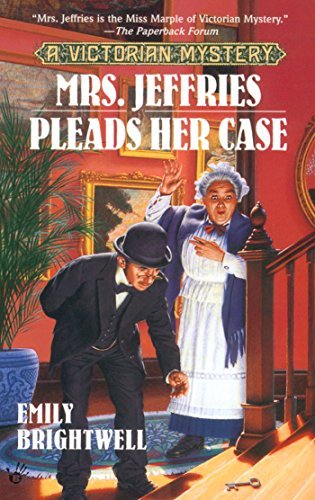 Book cover for "Mrs. Jeffries Pleads Her Case" by Emily Brightwell