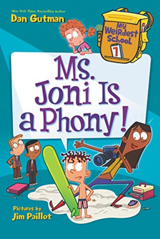 Book cover for "Ms. Joni Is a Phony!" by Dan Gutman