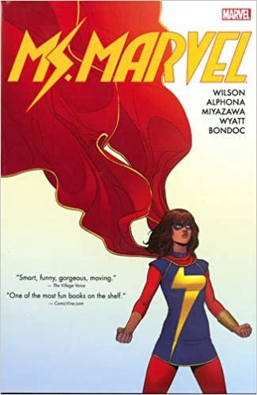 Book cover for "Ms. Marvel" by Adrian Alphona