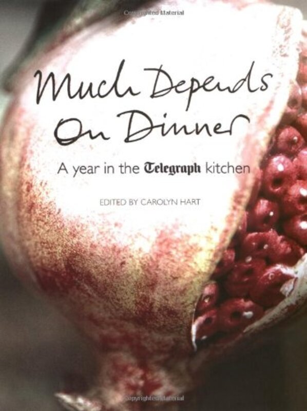 Book cover for "Much Depends on Dinner" by Carolyn G Hart