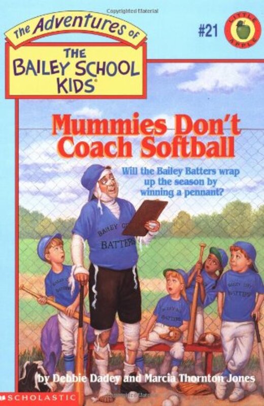 Book cover for "Mummies Don't Coach Softball" by Marcia Thornton Jones