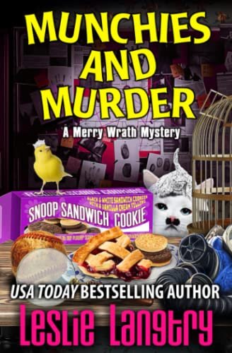 Book cover for "Munchies and Murder" by Leslie Langtry