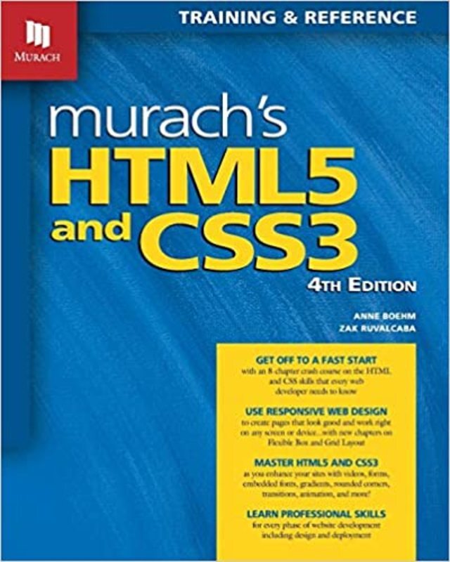 Book cover for "Murach's HTML5 and CSS3" by Anne Boehm