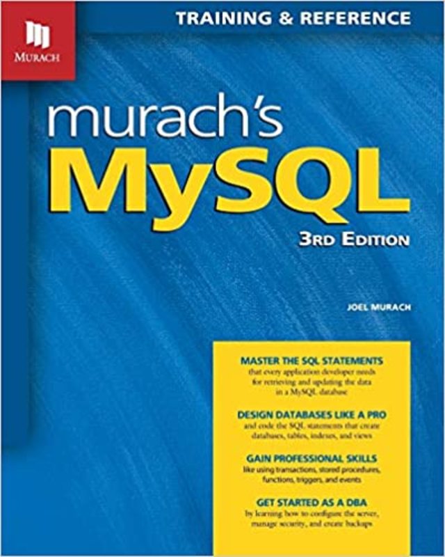 Book cover for "Murach's MySQL" by Joel Murach