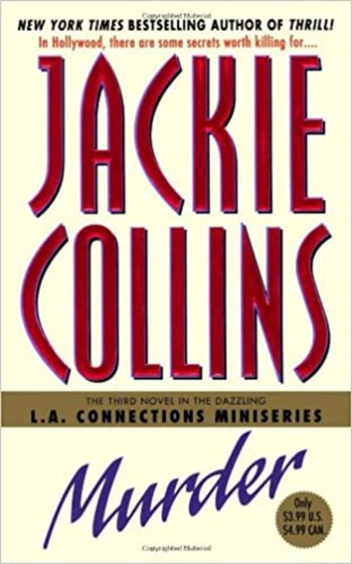 Book cover for "Murder" by Jackie Collins