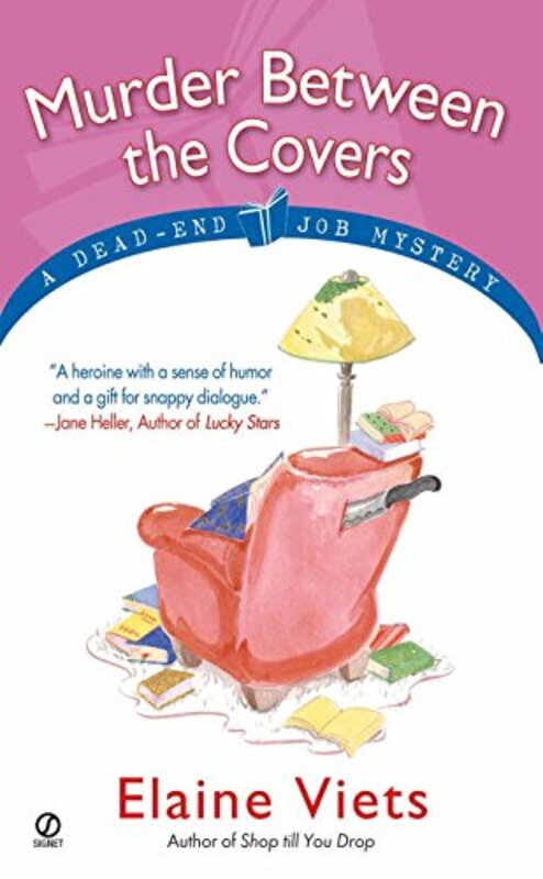 Book cover for "Murder Between the Covers" by Elaine Viets