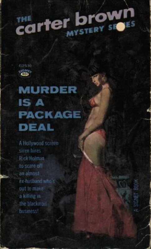 Book cover for "Murder Is a Package Deal" by Carter Brown