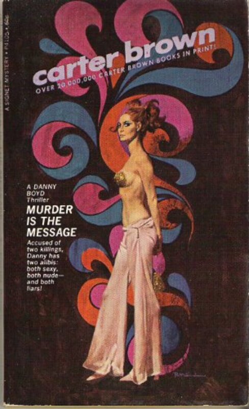 Book cover for "Murder Is the Message" by Carter Brown