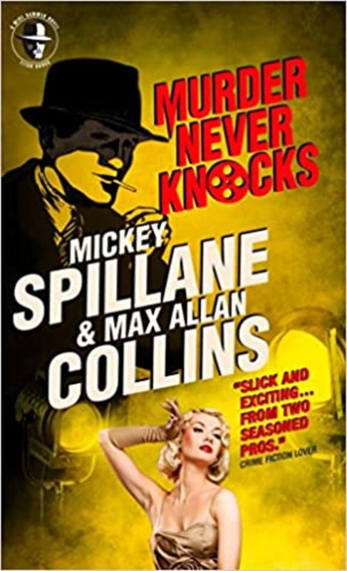 Book cover for "Murder Never Knocks" by Mickey Spillane