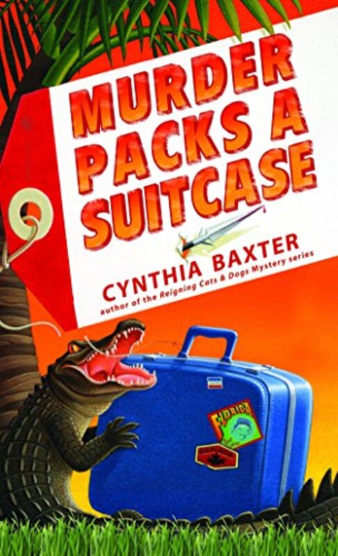 Book cover for "Murder Packs a Suitcase" by Cynthia Baxter