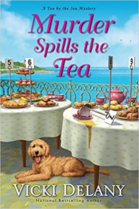Book cover for "Murder Spills the Tea" by Vicki Delany