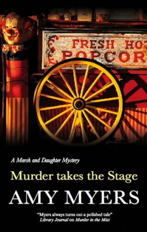 Book cover for "Murder Takes the Stage" by Amy Myers