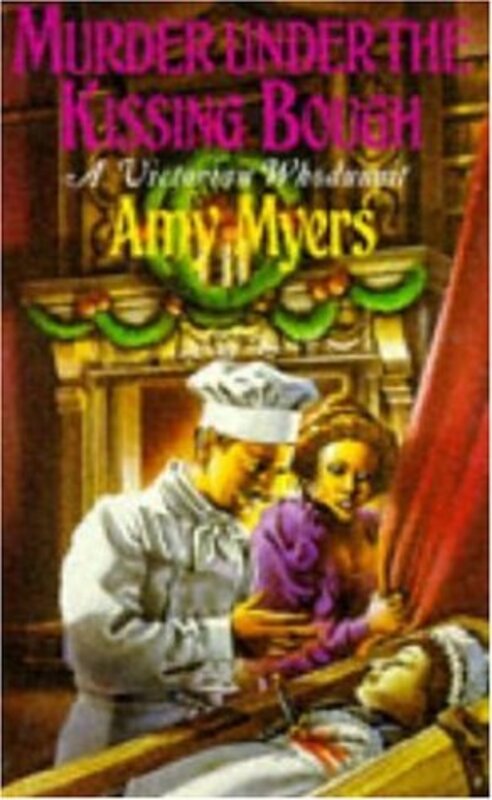 Book cover for "Murder Under the Kissing Bough" by Amy Myers
