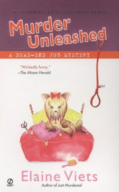 Book cover for "Murder Unleashed" by Elaine Viets
