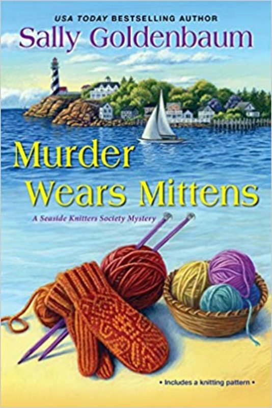 Book cover for "Murder Wears Mittens" by Sally Goldenbaum