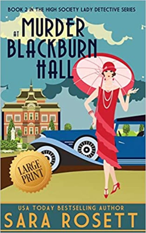 Book cover for "Murder at Blackburn Hall" by Sara Rosett