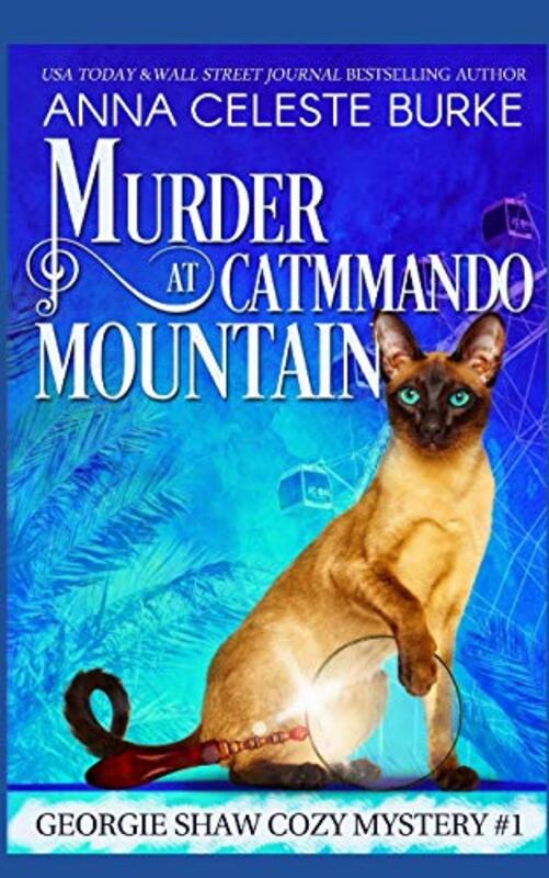 Book cover for "Murder at Catmmando Mountain" by Anna Celeste Burke