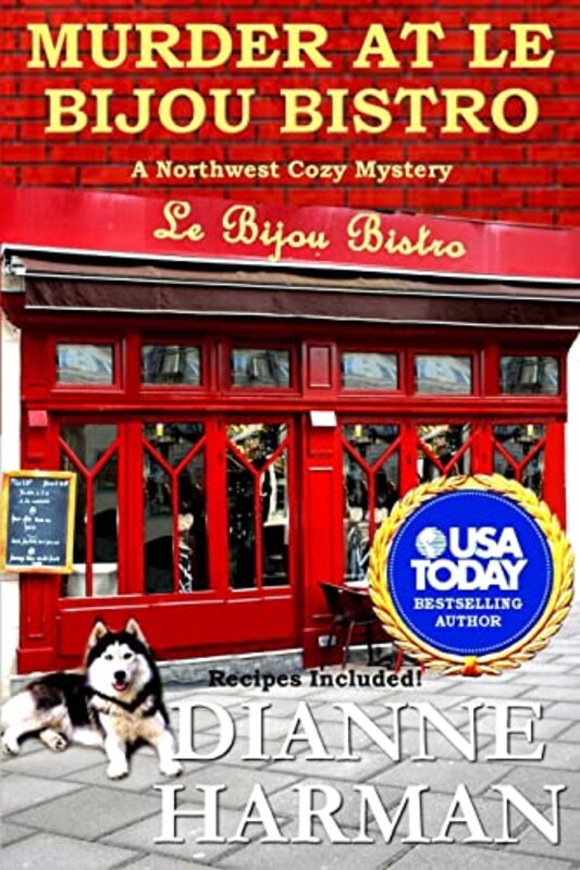 Book cover for "Murder at Le Bijou Bistro" by Dianne Harman