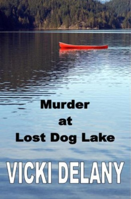 Book cover for "Murder at Lost Dog Lake" by Vicki Delany