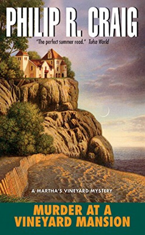 Book cover for "Murder at a Vineyard Mansion" by Philip R Craig