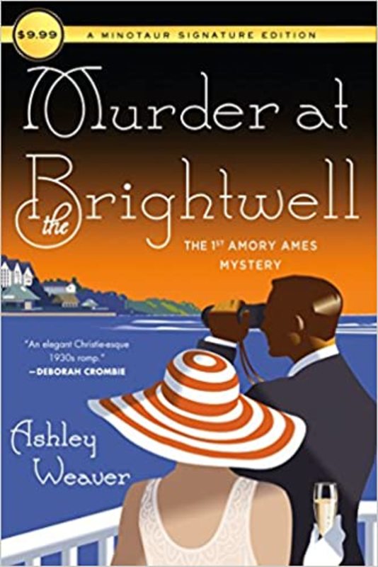 Book cover for "Murder at the Brightwell" by Ashley Weaver