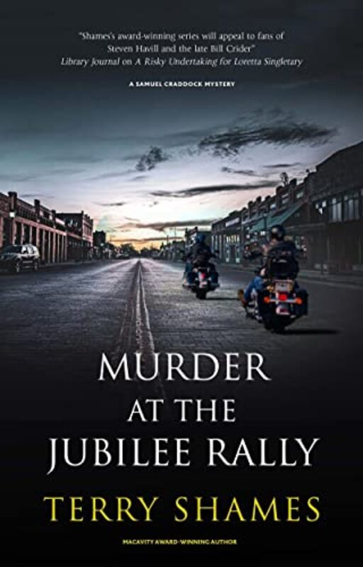 Book cover for "Murder at the Jubilee Rally" by Terry Shames
