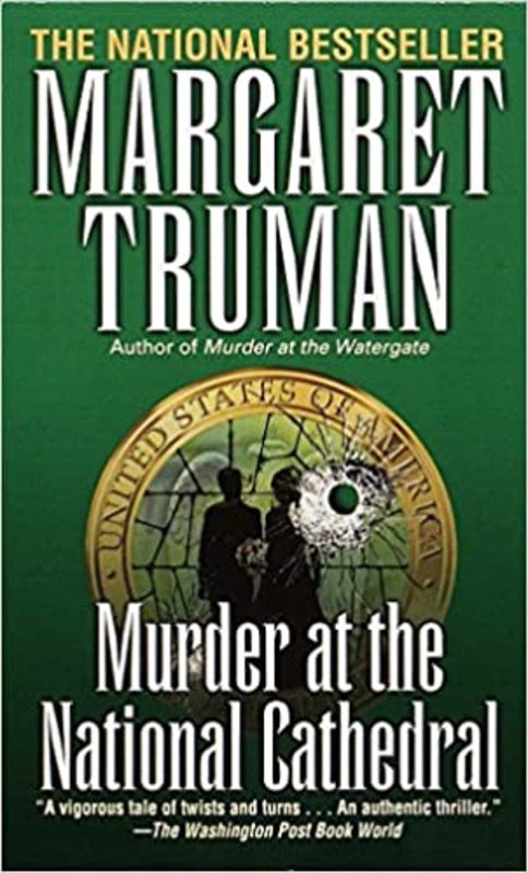 Book cover for "Murder at the National Cathedral" by Margaret Truman