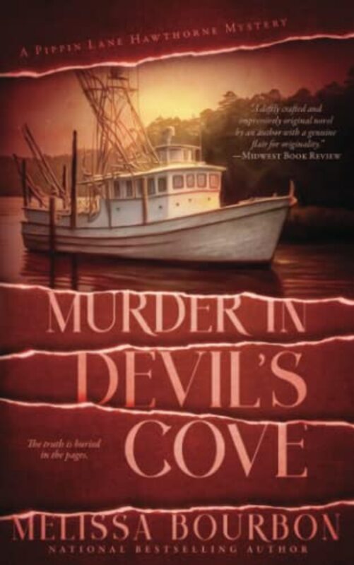 Book cover for "Murder in Devil's Cove" by Melissa Bourbon Ramirez