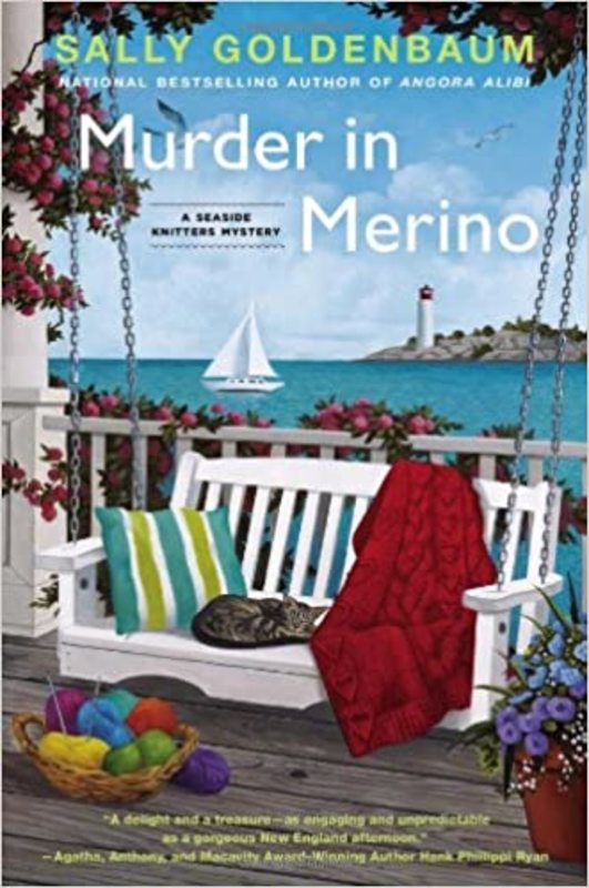 Book cover for "Murder in Merino" by Sally Goldenbaum