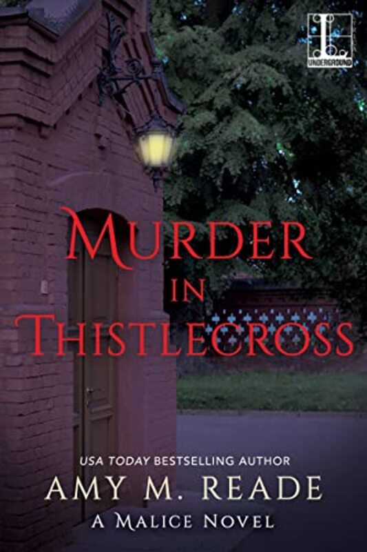 Book cover for "Murder in Thistlecross" by Amy M Reade