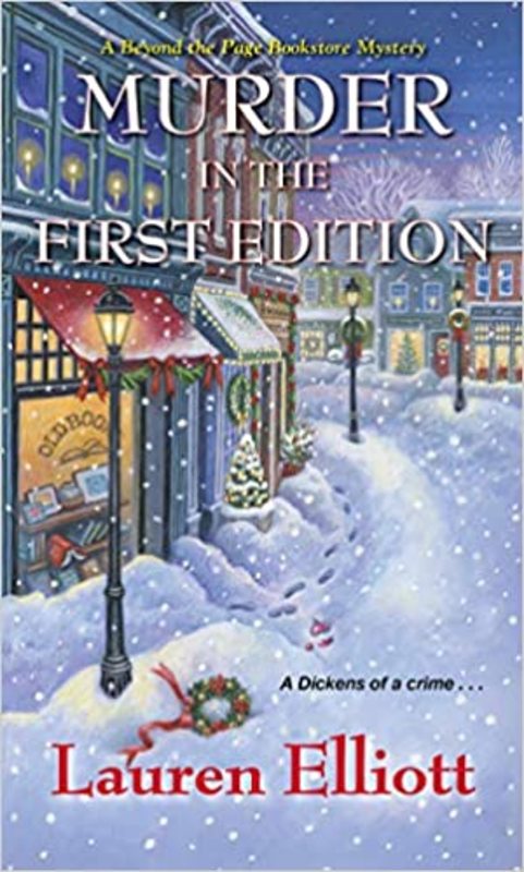 Book cover for "Murder in the First Edition" by Lauren Elliott