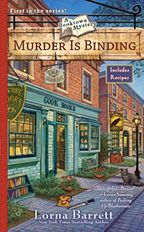 Book cover for "Murder is Binding" by Lorraine Bartlett