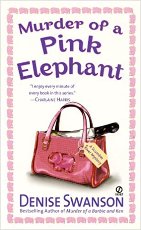 Book cover for "Murder of a Pink Elephant" by Denise Swanson