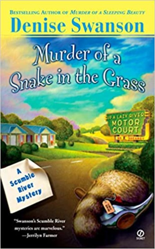 Book cover for "Murder of a Snake in the Grass" by Denise Swanson