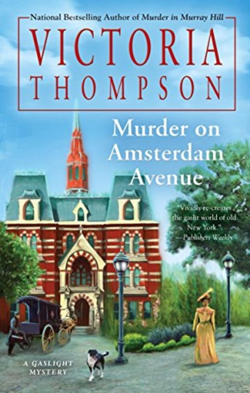 Book cover for "Murder on Amsterdam Avenue" by Victoria Thompson