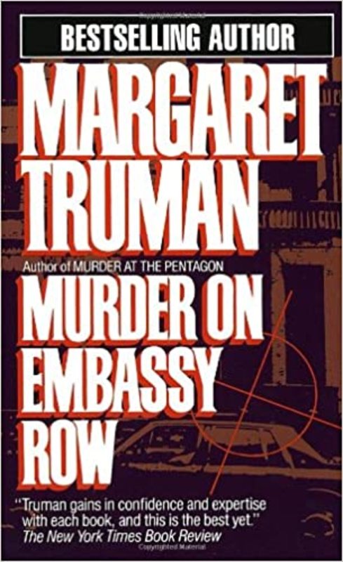 Book cover for "Murder on Embassy Row" by Margaret Truman