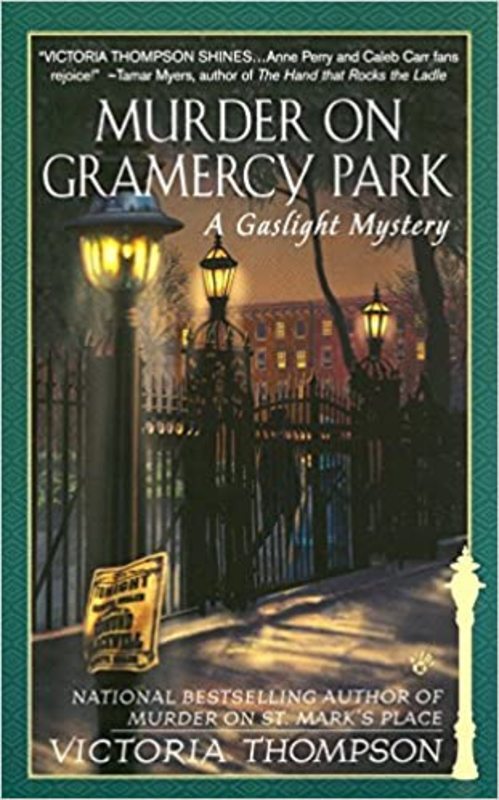 Book cover for "Murder on Gramercy Park" by Victoria Thompson