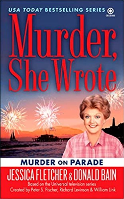 Book cover for "Murder on Parade" by Jessica Fletcher
