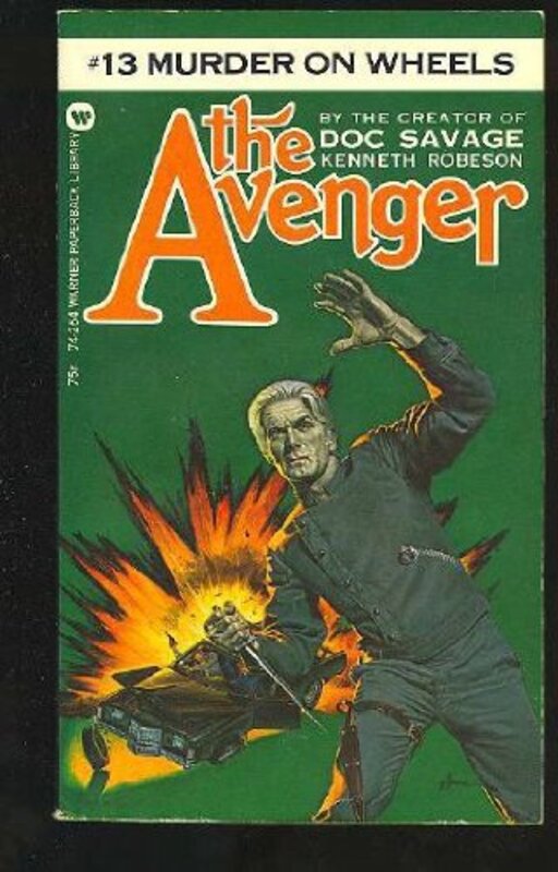 Book cover for "Murder on Wheels" by Kenneth Robeson