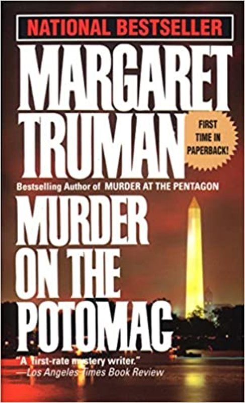 Book cover for "Murder on the Potomac" by Margaret Truman